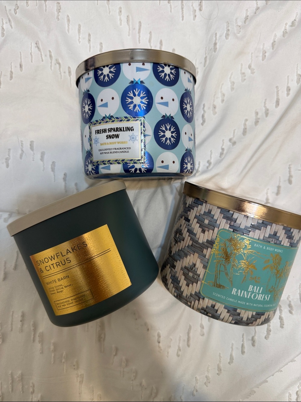 Bath & Body Works 3 wick candle bundle